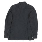 POLO RALPH LAUREN Womens Black Classic Cotton Blend Zip Jacket M Plain Pocketed