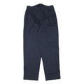 Womens Relaxed Navy Blue Cotton Blend Trousers W29 L30 Zip Closure