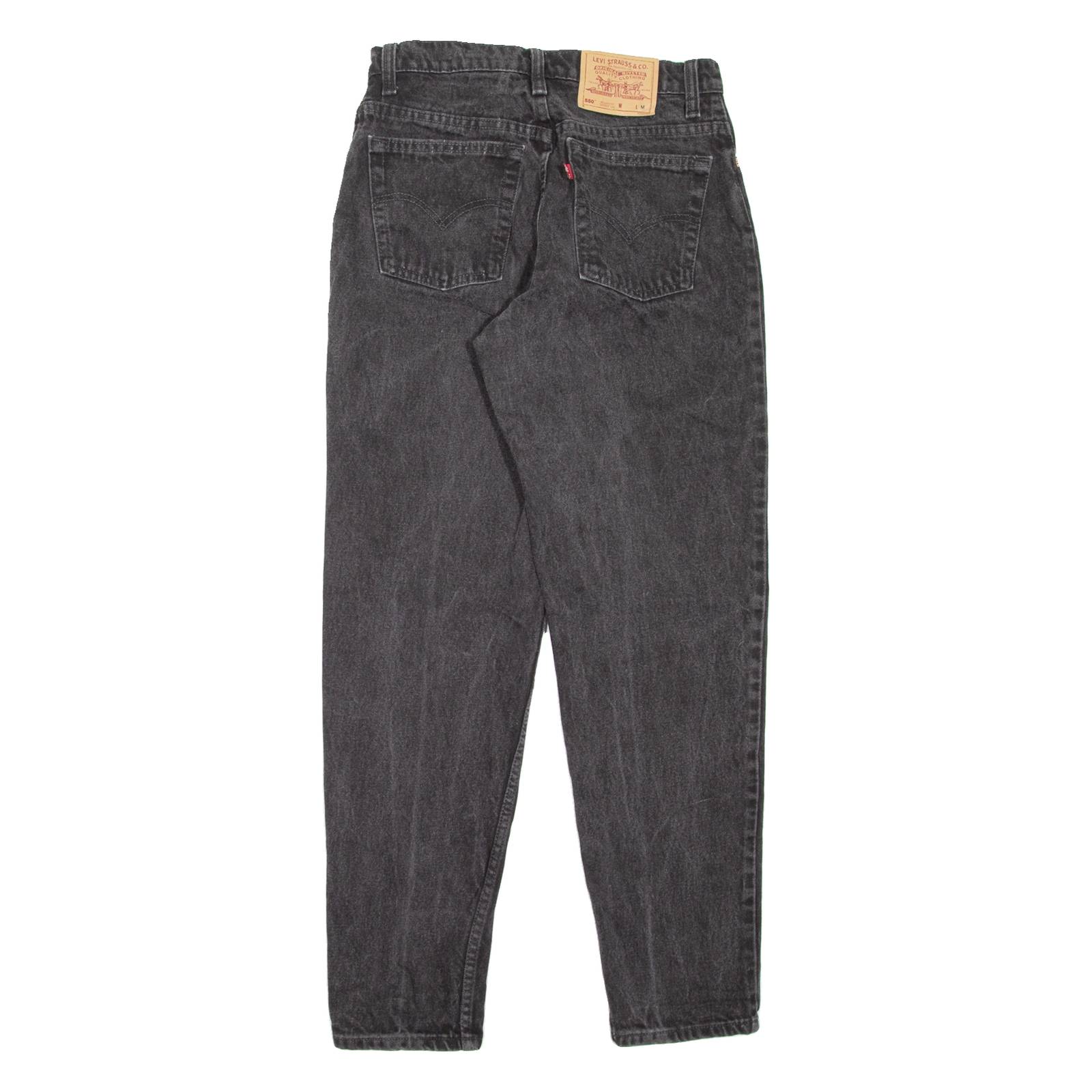 LEVI'S 550 Womens Jeans Black Regular Mom 90s W28 L29