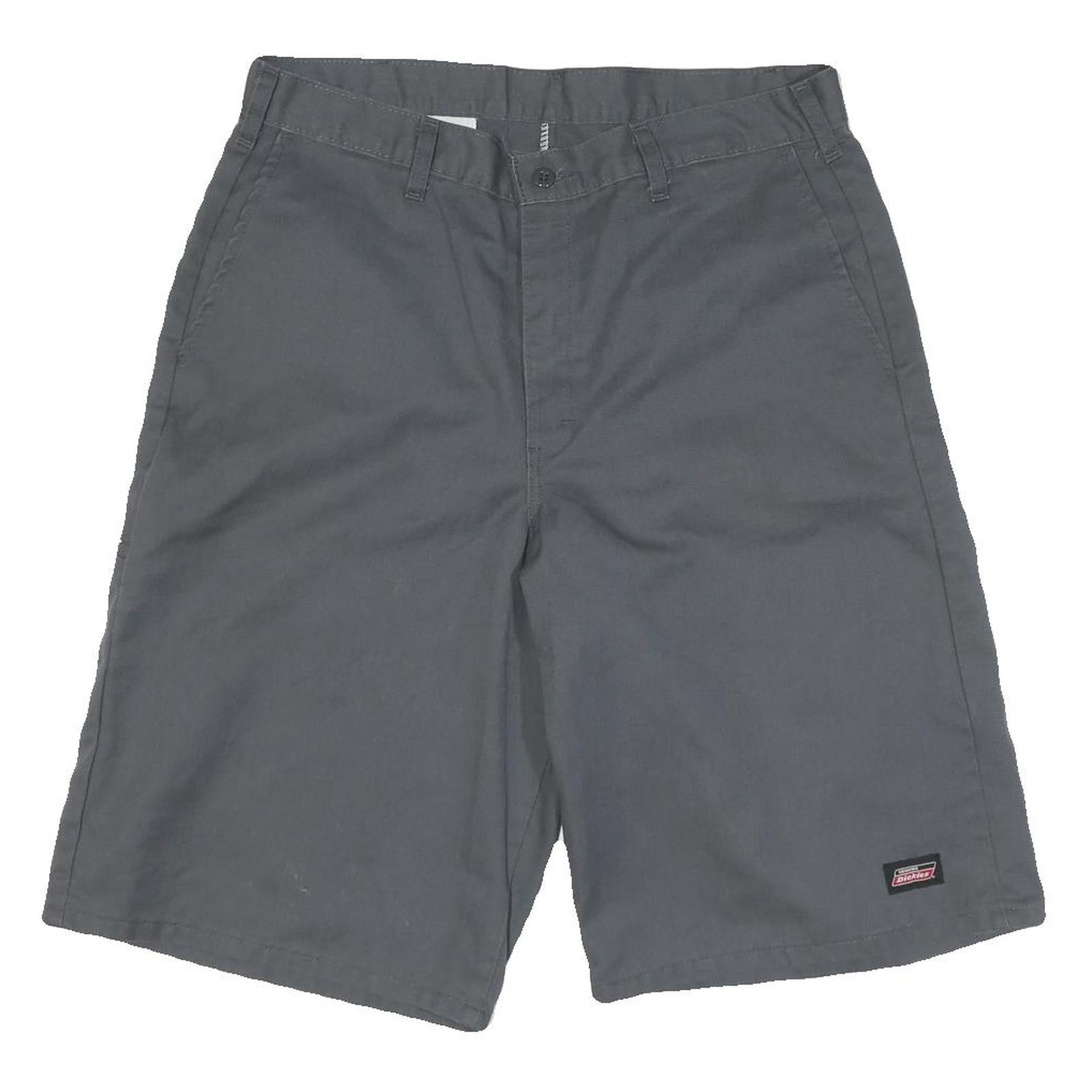 DICKIES Mens Shorts Grey Casual L W34 Workwear Cotton Blend Durable