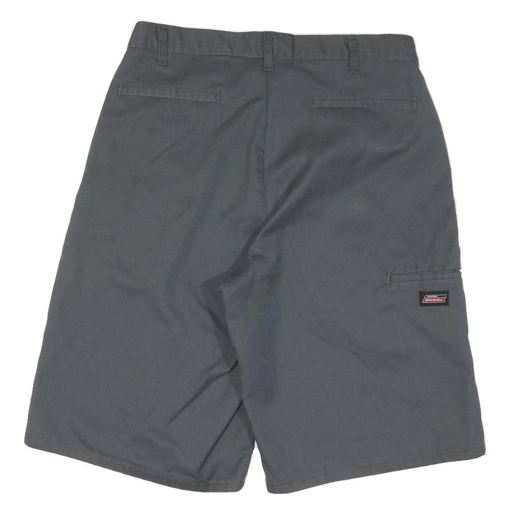 DICKIES Mens Shorts Grey Casual L W34 Workwear Cotton Blend Durable