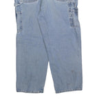 CARHARTT Mens Loose Light Blue Denim Jeans W40 L28 Workwear Zip Closure