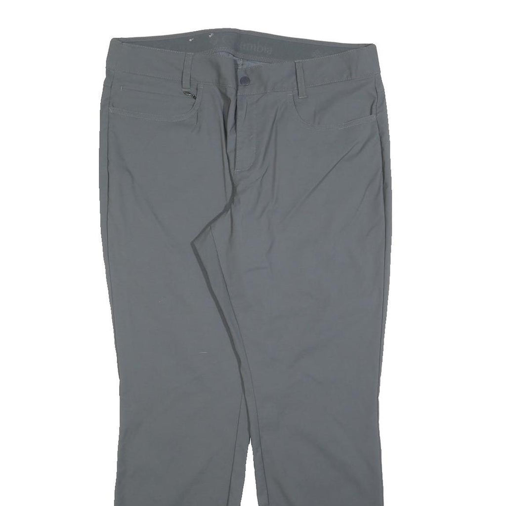 COLUMBIA Womens Grey Slim Tapered Trousers W34 L30 Polyester Outdoor Zip