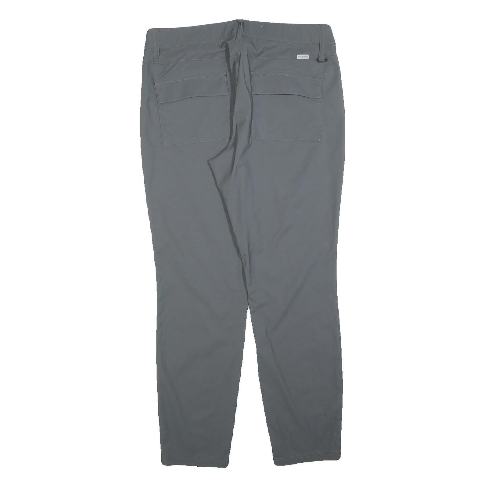 COLUMBIA Womens Grey Slim Tapered Trousers W34 L30 Polyester Outdoor Zip