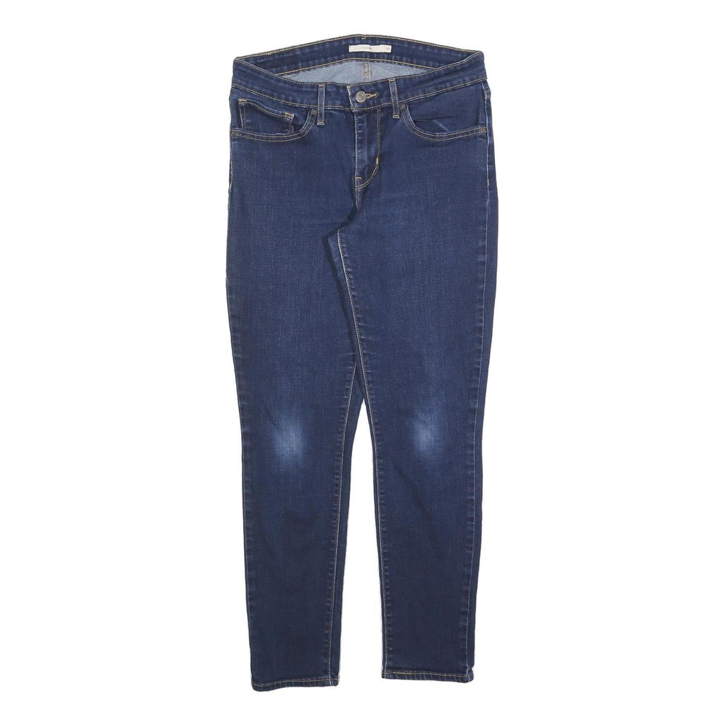 LEVI'S 711 Womens Slim Skinny Denim Dark Jeans W30 L27 Zip Cotton Blend