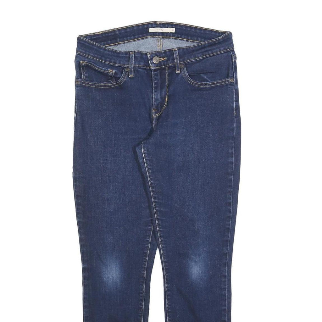 LEVI'S 711 Womens Slim Skinny Denim Dark Jeans W30 L27 Zip Cotton Blend