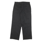 DICKIES Womens Black Regular Fit Straight Leg Cotton Blend Trousers W28 L27