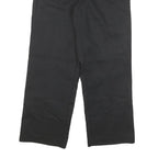 DICKIES Womens Black Regular Fit Straight Leg Cotton Blend Trousers W28 L27