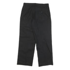 DICKIES Womens Black Regular Fit Straight Leg Cotton Blend Trousers W28 L27