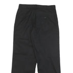 DICKIES Womens Black Regular Fit Straight Leg Cotton Blend Trousers W28 L27