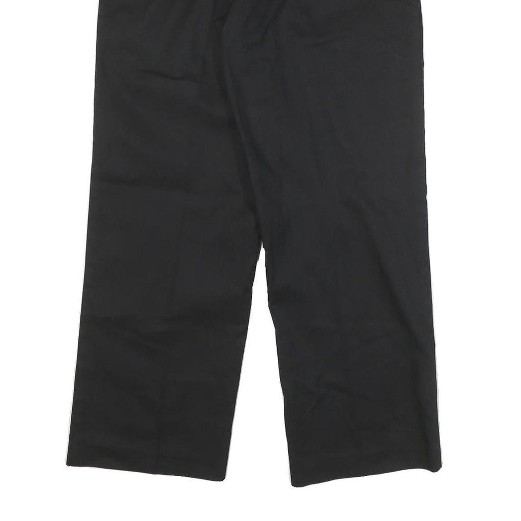 DICKIES Womens Black Regular Fit Straight Leg Cotton Blend Trousers W28 L27