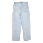 CARHARTT Womens Blue Denim Regular Fit Straight Leg Cotton Blend Light W26 L27