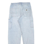 CARHARTT Womens Blue Denim Regular Fit Straight Leg Cotton Blend Light W26 L27