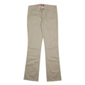 DICKIES Womens Regular Beige Cotton Blend Zip Trousers W32 L34