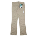 DICKIES Womens Regular Beige Cotton Blend Zip Trousers W32 L34