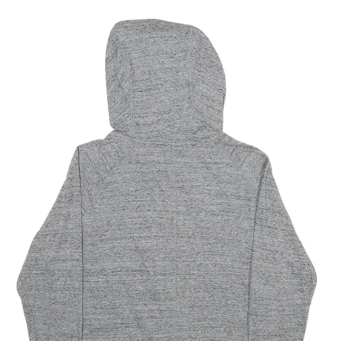 NIKE Womens Grey Full Zip Hoodie L Cotton Blend Casual Sportswear