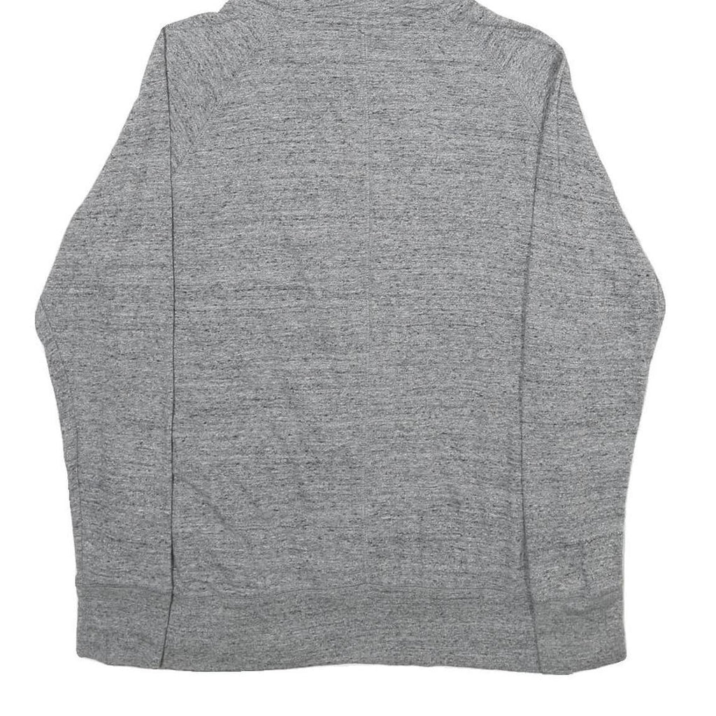 NIKE Womens Grey Full Zip Hoodie L Cotton Blend Casual Sportswear