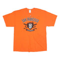 GILDAN Mens Orange San Francisco Gamer Graphic T-Shirt XL Short Sleeve Crew Neck