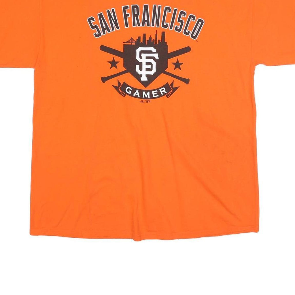 GILDAN Mens Orange San Francisco Gamer Graphic T-Shirt XL Short Sleeve Crew Neck