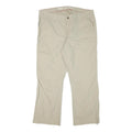 DICKIES Mens Relaxed Beige Cotton Blend Trousers W40 L30 Workwear Zip Closure