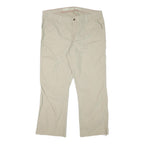 DICKIES Mens Relaxed Beige Cotton Blend Trousers W40 L30 Workwear Zip Closure