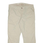DICKIES Mens Relaxed Beige Cotton Blend Trousers W40 L30 Workwear Zip Closure