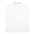 ADIDAS Womens White Short Sleeve Plain Polo Shirt S Cotton Blend Sport