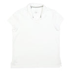 ADIDAS Womens White Short Sleeve Plain Polo Shirt S Cotton Blend Sport