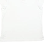 ADIDAS Womens White Short Sleeve Plain Polo Shirt S Cotton Blend Sport