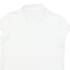 ADIDAS Womens White Short Sleeve Plain Polo Shirt S Cotton Blend Sport