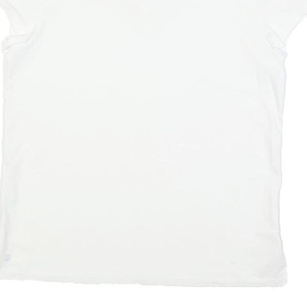 ADIDAS Womens White Short Sleeve Plain Polo Shirt S Cotton Blend Sport