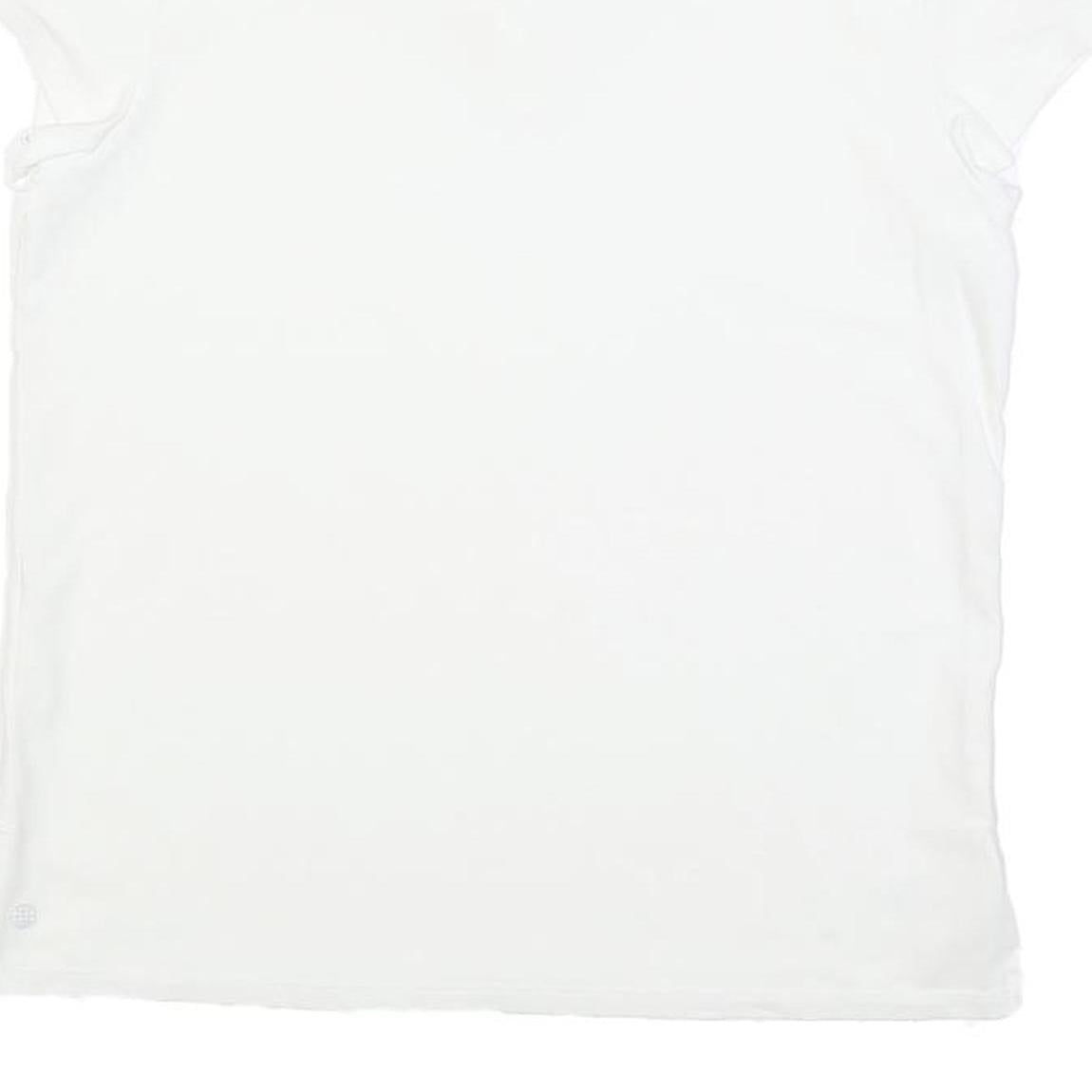 ADIDAS Womens White Short Sleeve Plain Polo Shirt S Cotton Blend Sport