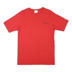 CHAMPION Mens Red Classic T-Shirt M Short Sleeve Crew Neck Logo Embroidered
