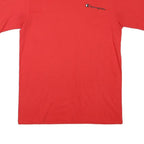 CHAMPION Mens Red Classic T-Shirt M Short Sleeve Crew Neck Logo Embroidered