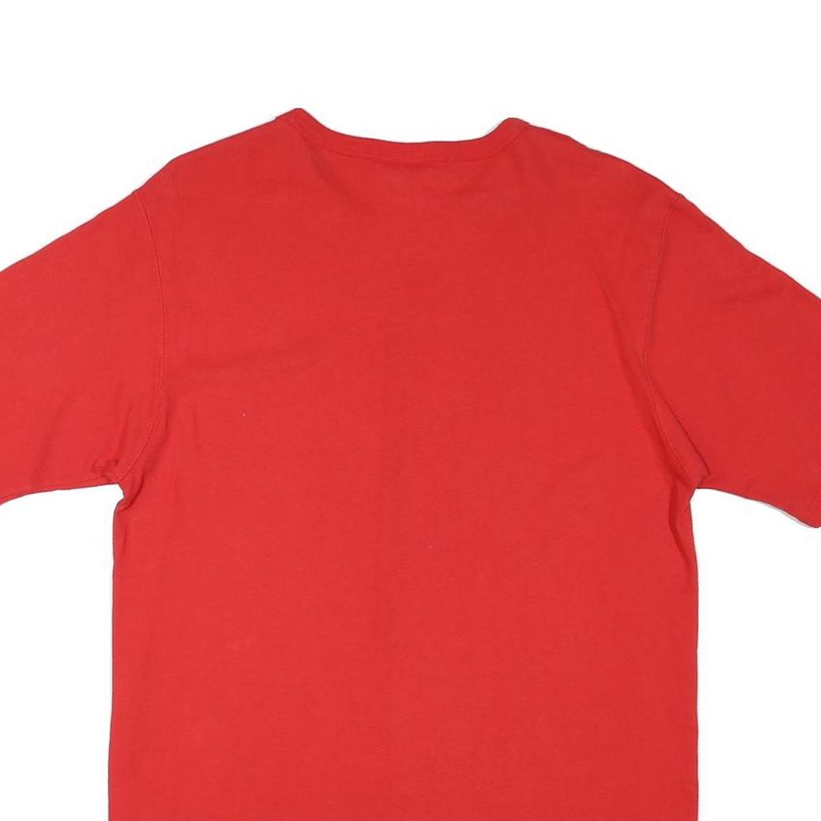 CHAMPION Mens Red Classic T-Shirt M Short Sleeve Crew Neck Logo Embroidered