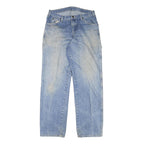 DICKIES Mens Jeans Blue Regular Straight Denim W32 L33 Workwear Zip Closure