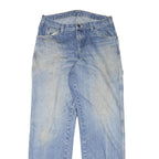 DICKIES Mens Jeans Blue Regular Straight Denim W32 L33 Workwear Zip Closure