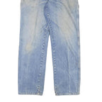 DICKIES Mens Jeans Blue Regular Straight Denim W32 L33 Workwear Zip Closure