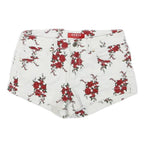 GUESS Womens White & Red Floral Print Casual Shorts XXS W26 Cotton Blend