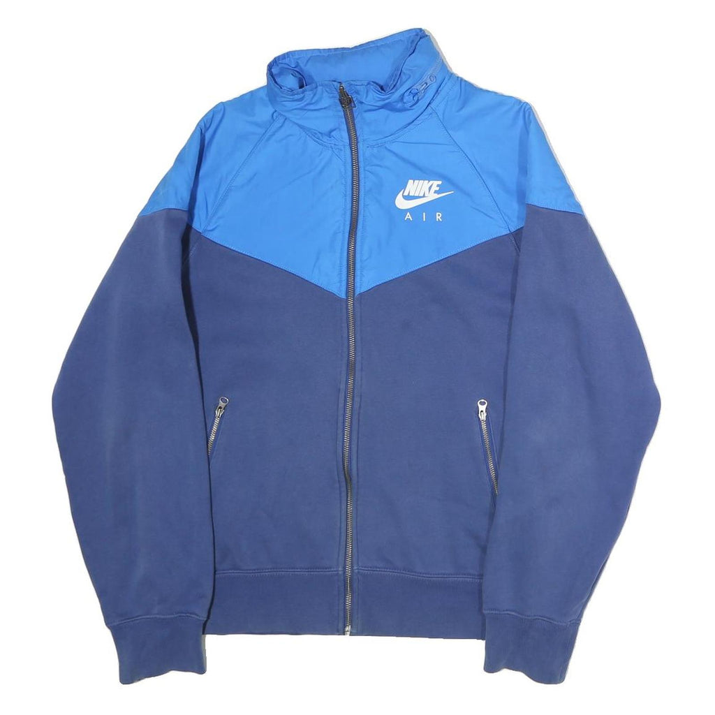 NIKE Mens Blue & Navy Air Jacket S Cotton Colourblock Zip Casual Sportswear