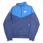 NIKE Mens Blue & Navy Air Jacket S Cotton Colourblock Zip Casual Sportswear