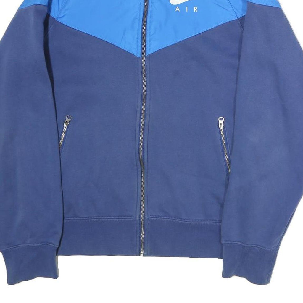 NIKE Mens Blue & Navy Air Jacket S Cotton Colourblock Zip Casual Sportswear