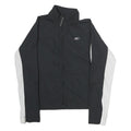 REEBOK Mens Black & White Track Jacket S Polyester Zip Sportswear Activewear