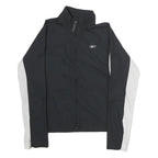 REEBOK Mens Black & White Track Jacket S Polyester Zip Sportswear Activewear