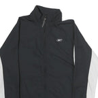 REEBOK Mens Black & White Track Jacket S Polyester Zip Sportswear Activewear