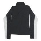 REEBOK Mens Black & White Track Jacket S Polyester Zip Sportswear Activewear