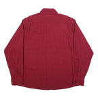 WRANGLER Mens Red 2XL Cotton Shirt Long Sleeve Casual Button Pocket