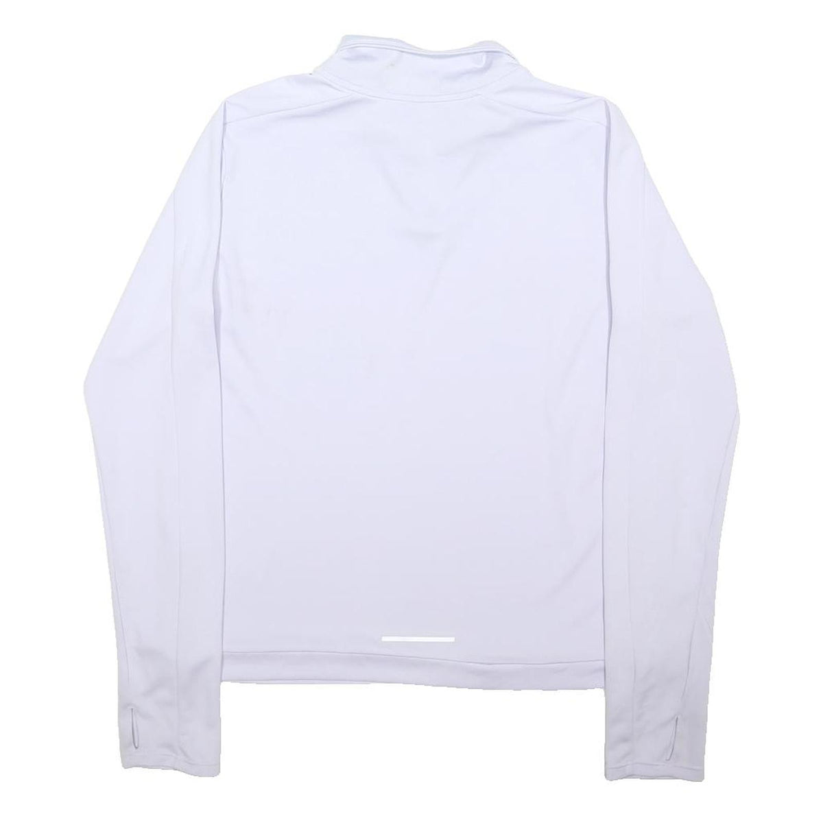 NIKE DRI FIT Womens White Purple 1/4 Zip M Running Gym Sports Sweatshirt