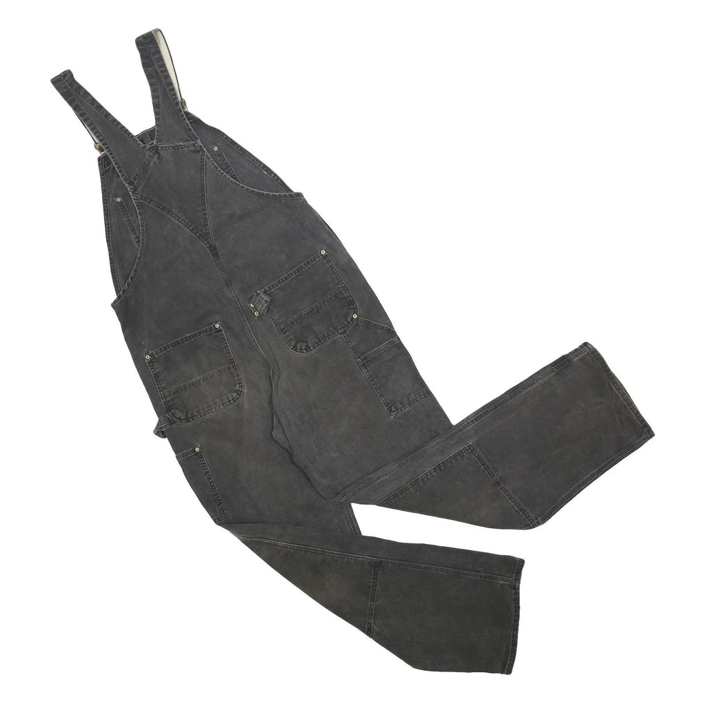 CARHARTT Mens Black Cotton Dungarees Regular Fit M W36 L30 Workwear Utility