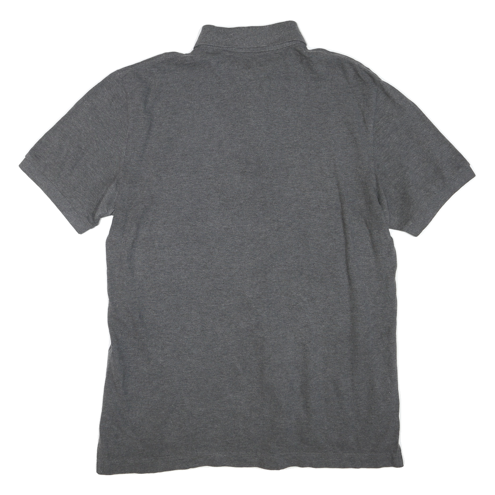 TOMMY HILFIGER Mens Grey Short Sleeve Plain Polo Shirt L Classic Casual